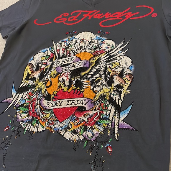 Ed Hardy Tshirt, sz small - Picture 2 of 5